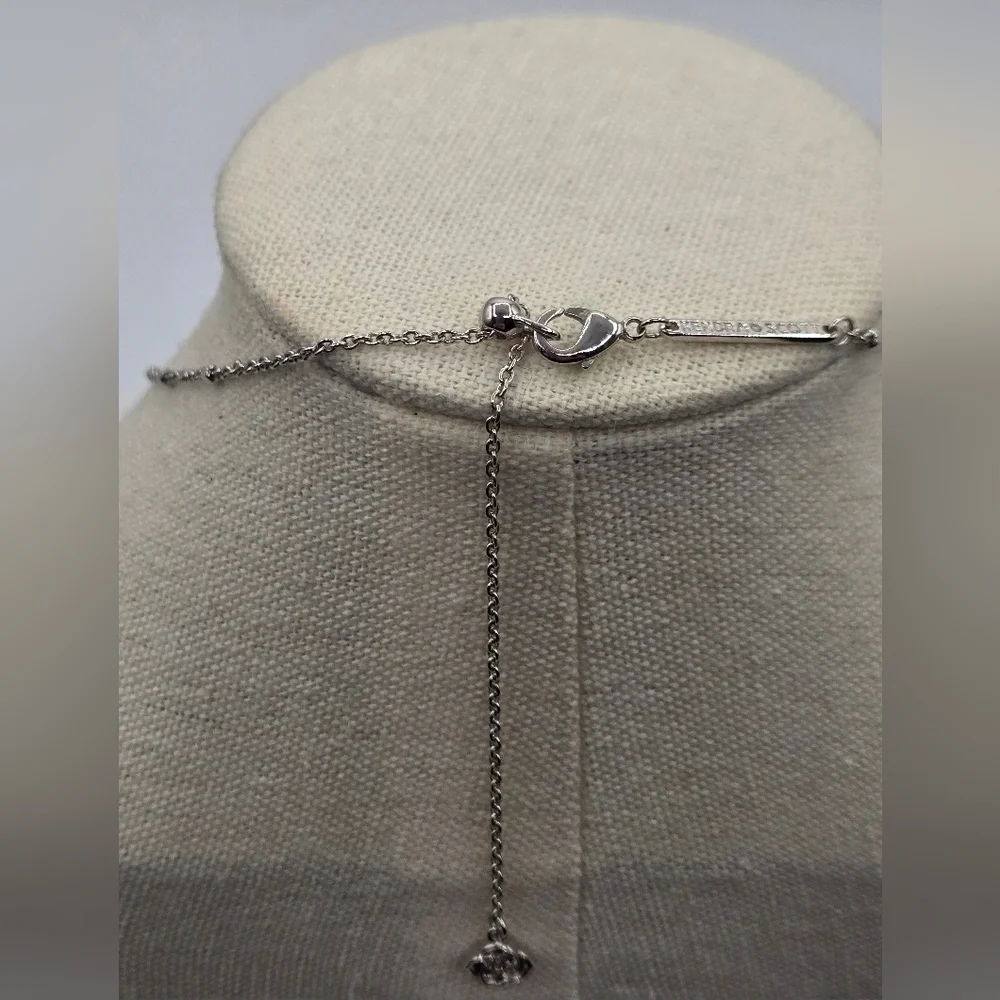 KENDRA SCOTT Initial D Rhodium Over Brass Necklace